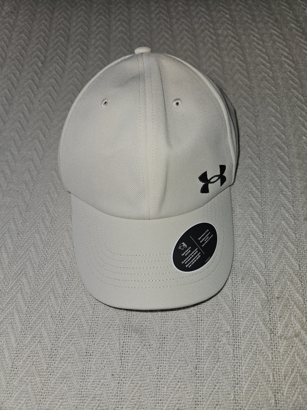 Under Armour Off-White Baseball Cap with Black Logo